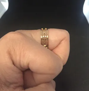 Handmade Golden cross stainless steel ring - Size 8.5 thumbnail 4