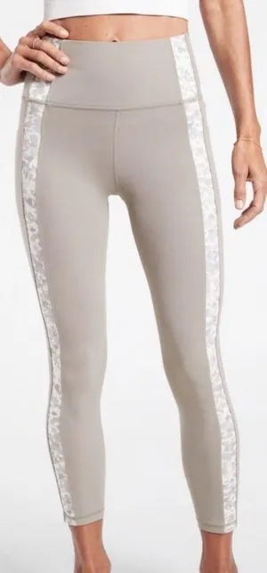 Athleta Grey Serene Salutation Stash Pocket Leggings with Patterned Stripe 3X thumbnail 1