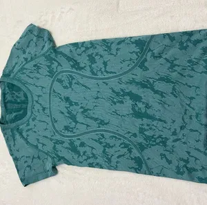 Lululemon Athletica Teal Patterned Swiftly short sleeve thumbnail 1
