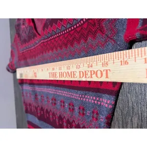 Athleta Womens Red‎ Fair Isle Sweater Dress Long Sleeve Cotton Blend Cabin Small thumbnail 5