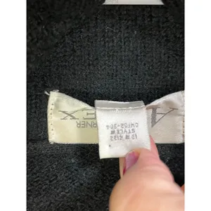 Vintage Wool Black Floral Embroidered Jacket Dark Academia Goth Cottagecore thumbnail 6