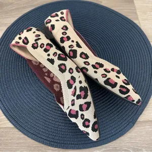 Jet' accompagne‎ Toujours Leopard Animal Print Knit Washable Ballet Flats EU 39 thumbnail 3