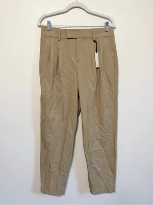NWT Banana Republic VASTO PLEATED ITALIAN WOOL PANT SIZE 4 KHAKI TAN NEW thumbnail 2