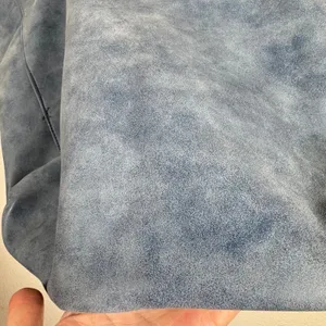 Saks Fifth Avenue Lg Dusty Blue Faux Suede Tote Shoulder Bag Minimalist Commuter thumbnail 3