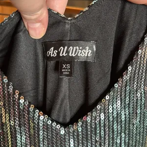 As You Wish Blue Silver Ombré Sequin Mini Dress XS Y2K Party Club NYE thumbnail 8
