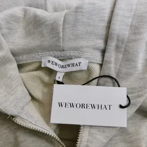 NWT!! WEWOREWHAT Half Zip Hoodie Heathered Gray Sweatshirt Hood Athleisure Small thumbnail 10