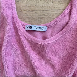 Zara hot pink terry crop top thumbnail 4