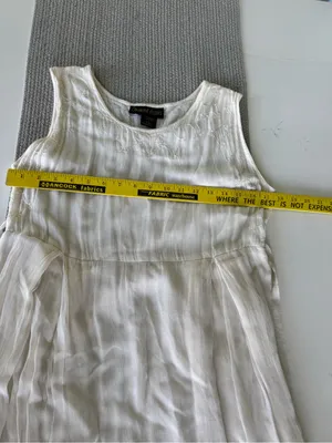 Vintage Diamond Dresses Ivory Floral Embroidered Tie Back Sleeveless Maxi Dress thumbnail 7