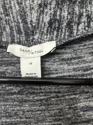 Daily Ritual Gray Marled Open-Front Cardigan thumbnail 2