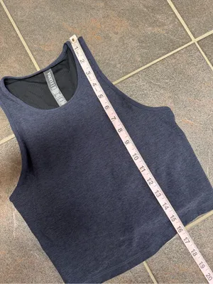 Vuori Womens Elevation Plyo Racerback Tank Top Midnight Heather Navy Blue Small thumbnail 10