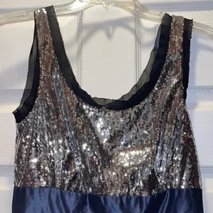 BCBGeneration Sequin Blue Frost Mini Dress thumbnail 2