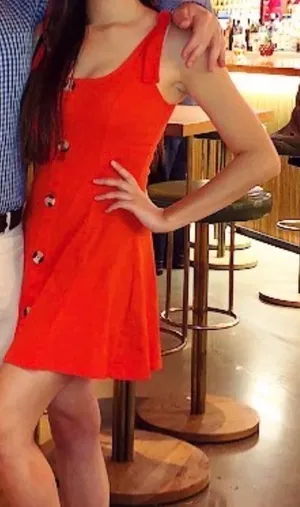 ASOS Orange Sleeveless A-Line Mini Dress thumbnail 1