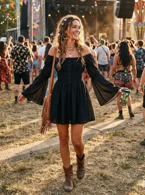 One Clothing One Love Clothing Off Shoulder Corset Mini Dress Black Size XL Renaissance Cute thumbnail 1