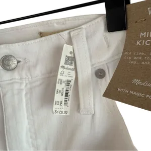 Madewell Mid-rise Kick Out Crop‎ Jeans White 33 thumbnail 14