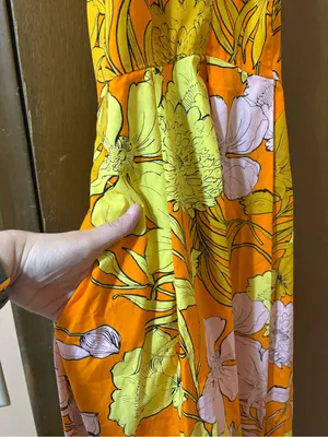Plenty by Tracy Reese Orange, Pink, & Yellow Floral Maxi Dress thumbnail 7