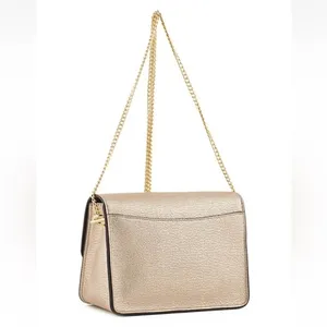 Coach Women's Turnlock Chain Crossbody Leather Bag, Platinum/Gold, NWOT thumbnail 13