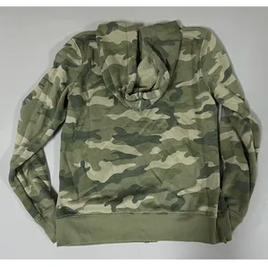 Olive Green Camo Camouflage Zipper Sweater Sweatshirt Hoodie Outerwear Size S ✨ thumbnail 5