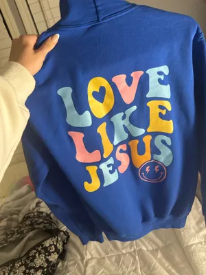 Blue graphic hoodie thumbnail 3