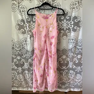 Vintage 90s Studio Y Sheer Slip Lined Floral Cottagecore Fairycore MIDI Dress thumbnail 10