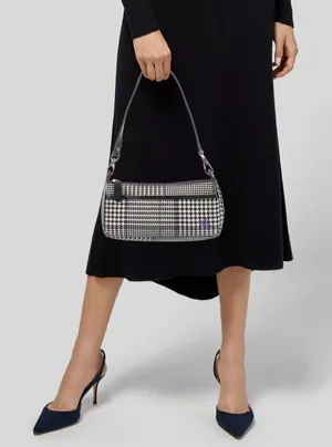 Ralph Lauren Monogram Houndstooth Canvas Mini Bag thumbnail 1