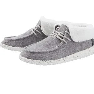 Hey Dude Britt Womens Faux Fur Lined Slip On Shoes Gray Cozy Casual‎ - Size 8 thumbnail 3