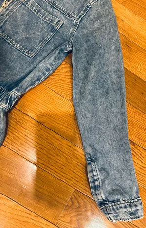 H&M Retro 80s Vibe Acid Wash Long Sleeve EDGE Denim Boiler Jumpsuit/Coveralls 4 thumbnail 6