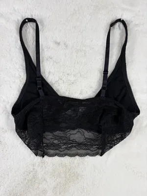 Guess Black Lace Longline Bralette Top thumbnail 4