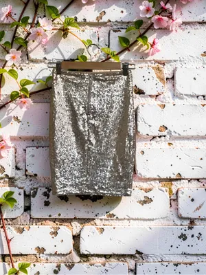 Lulus Champagne Sequin Pencil Skirt Size XS thumbnail 13