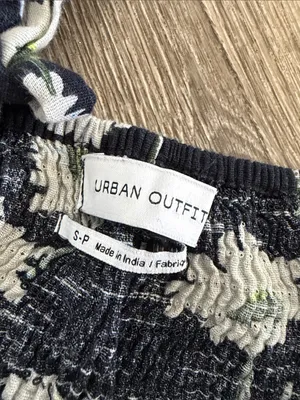 Urban outfitters Positano midi dress navy blue sunflower floral boho small thumbnail 6