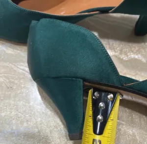 Giorgio Armani Green Pumps Short Heels Women Shoes Size 8.5 / Preowned thumbnail 9