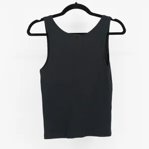 Skims Women's Cotton Stretch Ribbed Knit Scoop Neck Sleeveless Tank Top Black XL thumbnail 3