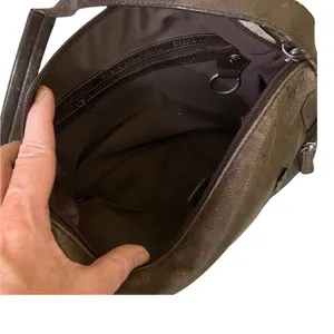 Vintage Stone Mountain Brown Leather Shoulder Bag thumbnail 15