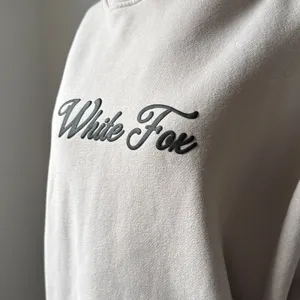 White Fox Boutique Hoodie with Black Letters M/L Oversized Season 7 Sweatshirt thumbnail 2