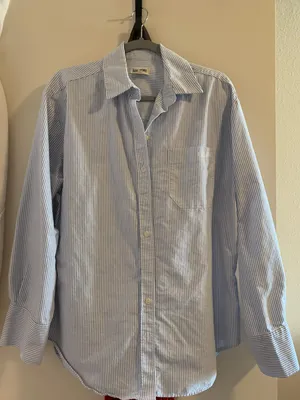 Djerf Avenue Breezy Classic Shirt Blue striped thumbnail 1