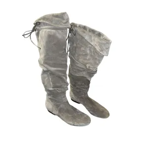 Enzo Angiolini Knee High Gray Suede Slouch Boots Size 8.5 thumbnail 2