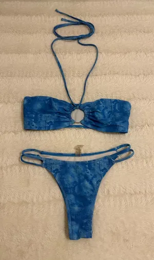 Shein Blue Bikini Set, Size Small thumbnail 1