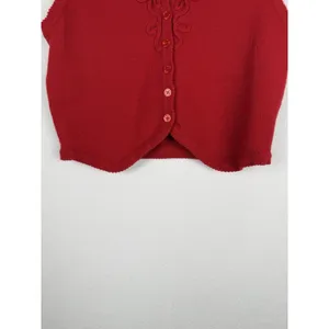 Koret Y2k Women's Medium Lambs Wool Sweater Vest Red‎ Preppy Academia Retro thumbnail 8