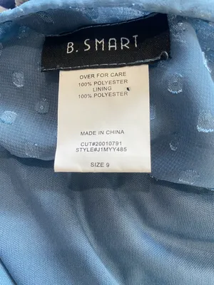NWT B Smart Blue Long Sleeve Dress Size 9 thumbnail 8