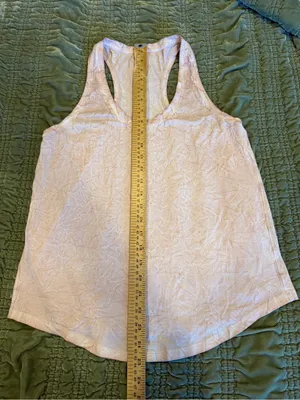 lululemon Love Tank *Pleated Peach Pima Cotton Racerback Tank Size 8 thumbnail 5