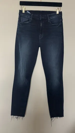 MOTHER Dark Indigo Skinny Jeans thumbnail 1