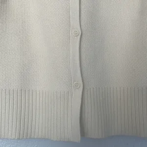 Zara Knit Ribbed Boxy Cardigan Jacket Cream Size Small thumbnail 6