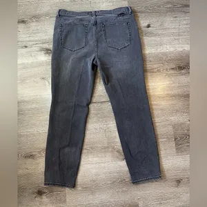 Women Free People Charcoal Distressed Skinny Jeans size 31 thumbnail 5