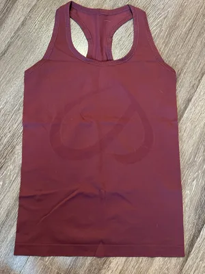 CRZ Yoga Burgundy Racerback Tank Top thumbnail 1