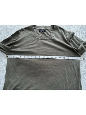 Quince Lightweight Cotton Cashmere Crew Neck Long Sleeve Sweater Olive Size M thumbnail 15