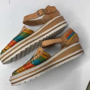 Raguer multi colored platform‎ Huraches size 6 Tan thumbnail 8