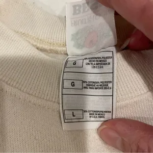 Fruit of the Loom Vintage Florida Keys cozy soft sweatshirt oversized large cream crew neck thumbnail 7