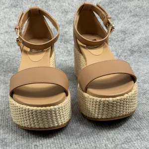 Dolce Vita Size-6.5 Women's Alumina Espadrille Sandals Wedge Brown thumbnail 10