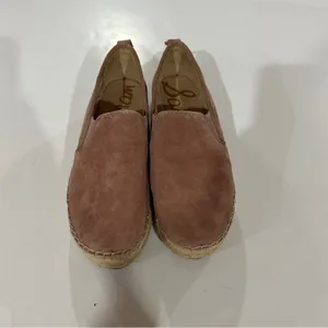 Sam Edelman Pink Carrin Velvet Platform Espadrille Slip On Shoes Size‎ 7 thumbnail 2