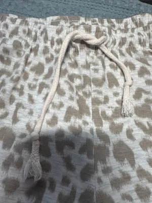 Neutral Leopard Print Joggers Sz M by Danskin like new thumbnail 5