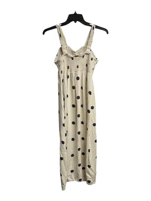 Sincerely Jules Polka Dot Linen Blend Maxi Dress Size Medium thumbnail 5